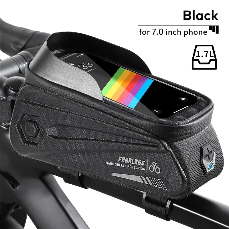 Waterproof Bicycle Bag 7.0 Inch Sensitive Touch Screen Phone Bag MTB Road Bike Front Frame Bag Cycling Accessories