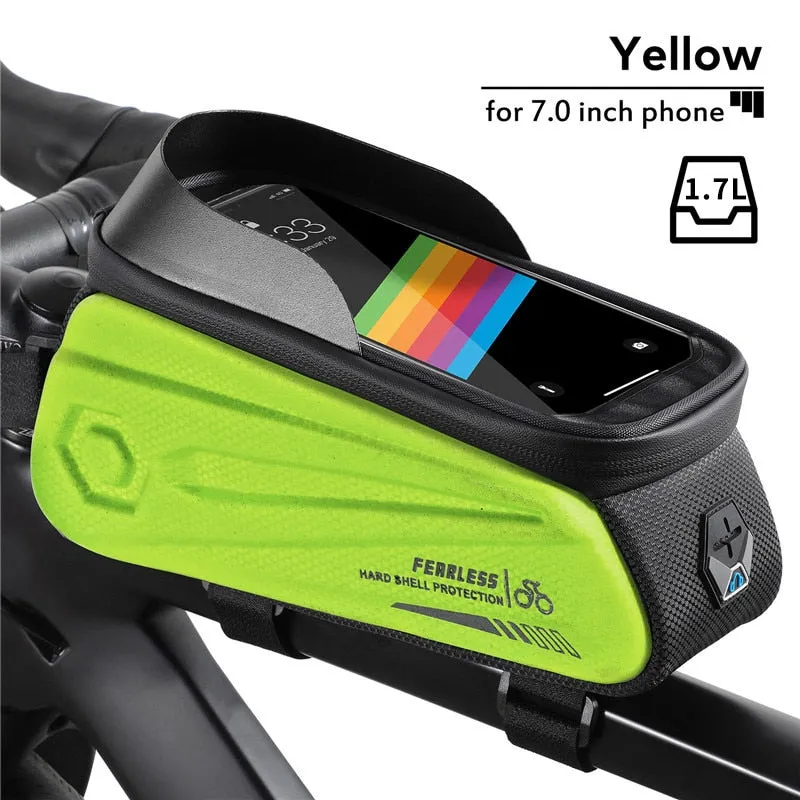 Waterproof Bicycle Bag 7.0 Inch Sensitive Touch Screen Phone Bag MTB Road Bike Front Frame Bag Cycling Accessories