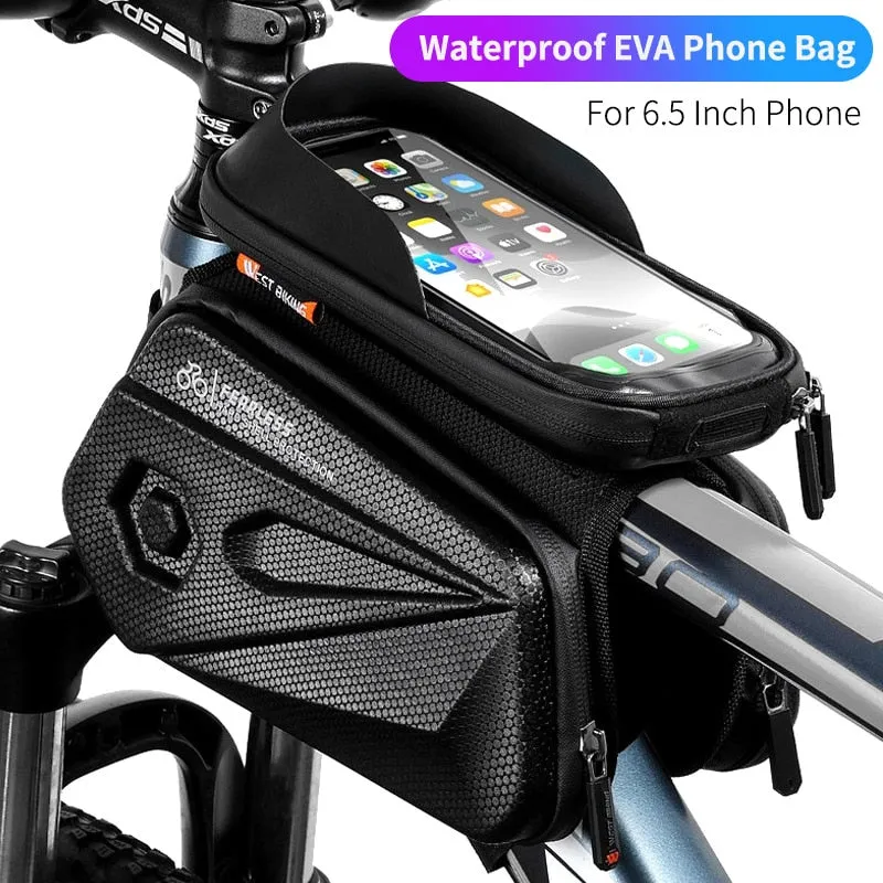 Waterproof Bicycle Bag 7.0 Inch Sensitive Touch Screen Phone Bag MTB Road Bike Front Frame Bag Cycling Accessories