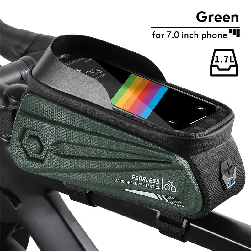 Waterproof Bicycle Bag 7.0 Inch Sensitive Touch Screen Phone Bag MTB Road Bike Front Frame Bag Cycling Accessories