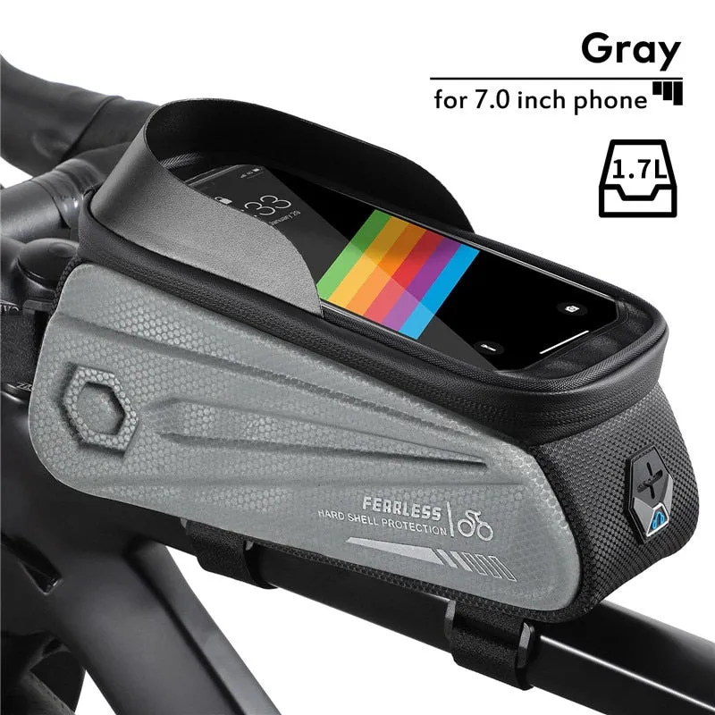 Waterproof Bicycle Bag 7.0 Inch Sensitive Touch Screen Phone Bag MTB Road Bike Front Frame Bag Cycling Accessories