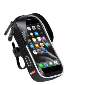 Waterproof Bicycle Front Bag Mobile Phone handlebar Mount Bag For 6.5 inch iPhone Samsung Phone Mount Cycling Bag