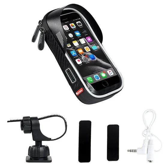 Waterproof Bicycle Front Bag Mobile Phone handlebar Mount Bag For 6.5 inch iPhone Samsung Phone Mount Cycling Bag