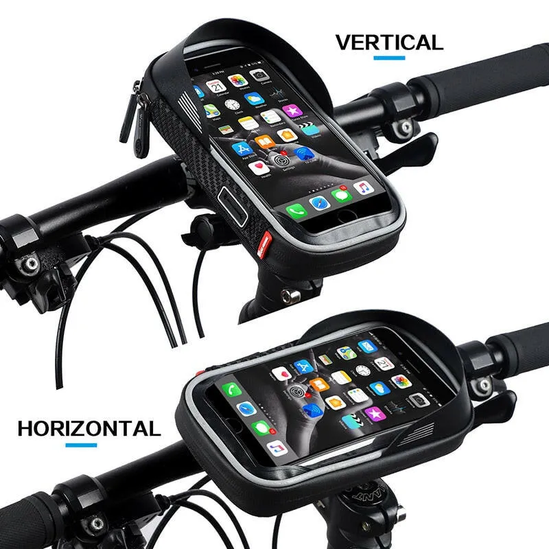 Waterproof Bicycle Front Bag Mobile Phone handlebar Mount Bag For 6.5 inch iPhone Samsung Phone Mount Cycling Bag