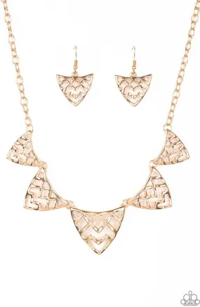 Welcome To The Lion's Den Gold Necklace - Paparazzi Accessories