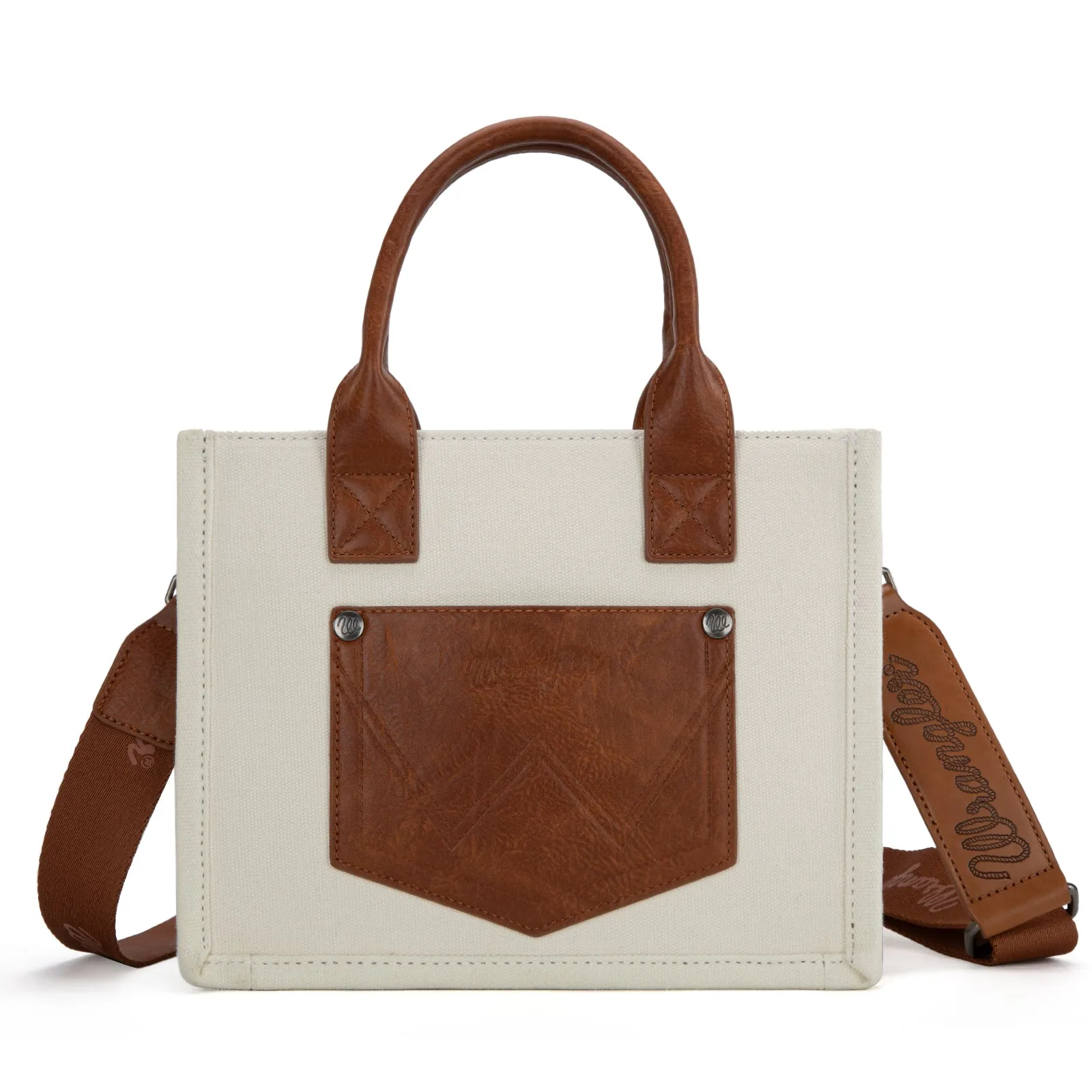 WG136-8120S   Vintage Wrangler Canvas Tote//Crossbody - Beige