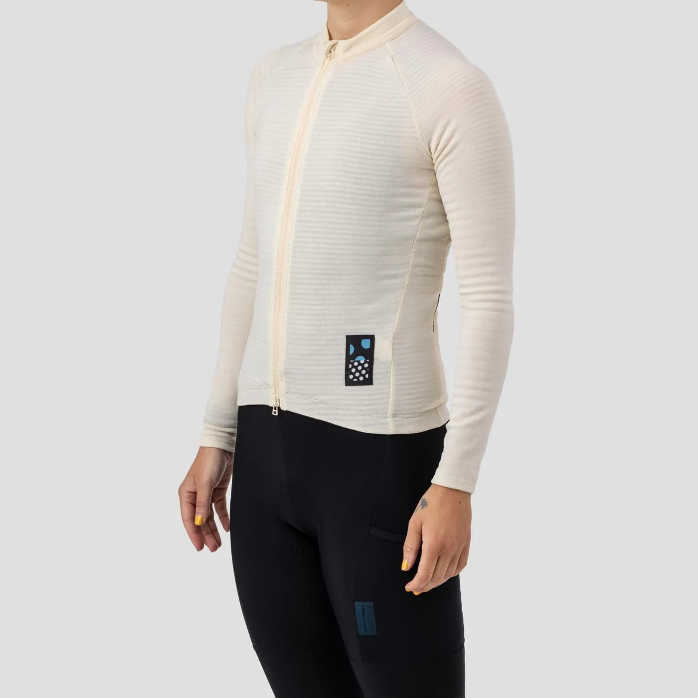 Women's Merino Grid Thermal Jersey - Oat