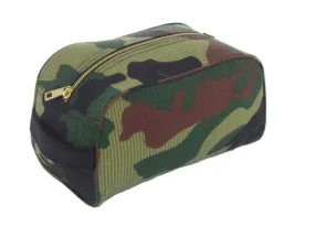 Woodland Camo Toiletry Bag w/ Gold Zipper