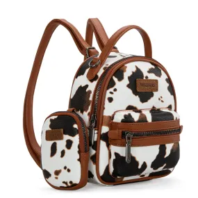 Wrangler Cow Print Mini Backpack With Coin Pouch