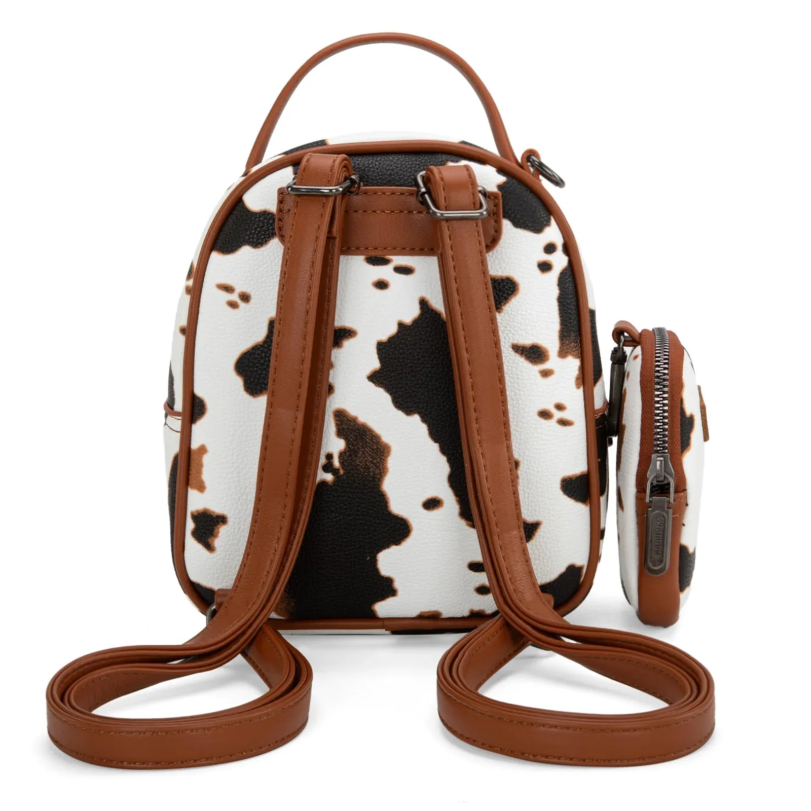 Wrangler Cow Print Mini Backpack With Coin Pouch