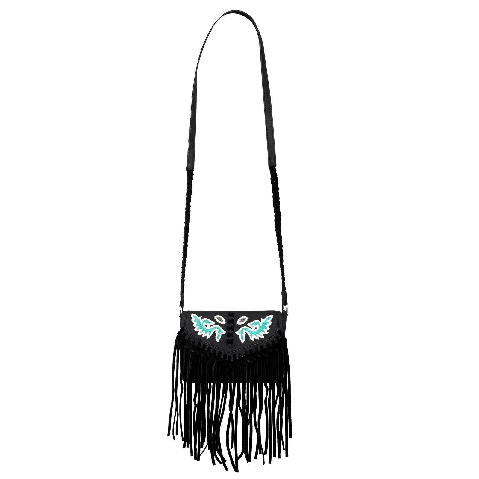 Wrangler Genuine Leather Fringe Crossbody