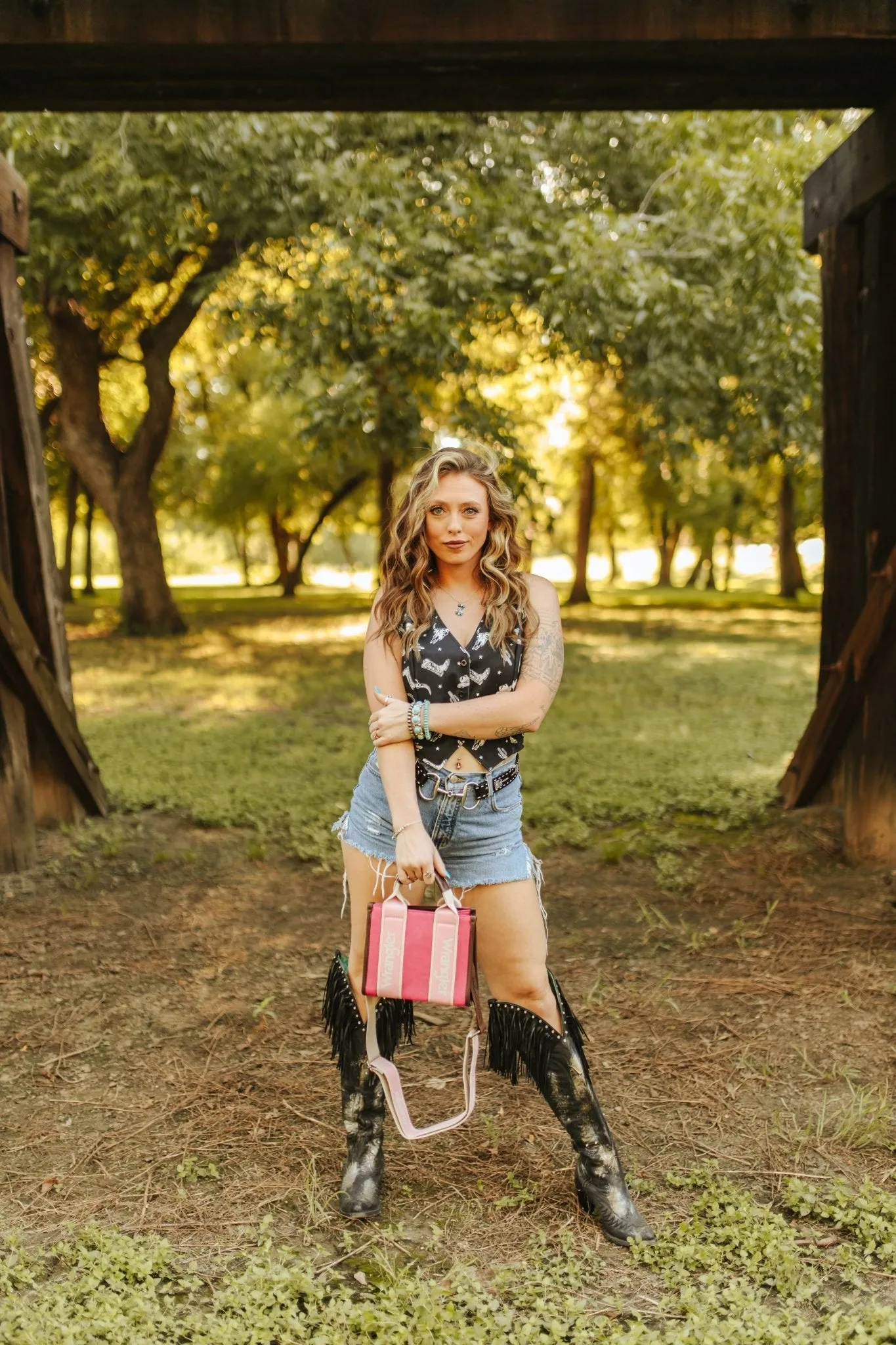 Wrangler Hot Pink Mini Tote Bag